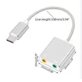 External sound card type C 7.1 channel for Mac book, Pro, air cable length 20 m.. 