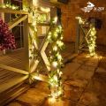 Luminous Elegance: 10-Foot Fairy Light with 6-Foot Artificial Leaves - Premium Quality for Indoor and Outdoor Décor - Perfect for Room, Party, and Beyond!. 