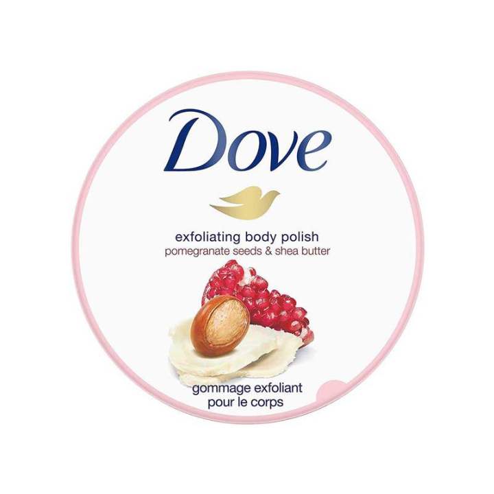 international UK product Dove Exfoliating Pomegranate Seeds & Shea Butter Body Scrub 300ml