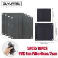 120mm Black PVC PC Cooling Fan Dustproof Mesh Cover with Filter - stops dust, shields fans & devices, maintains cooling system. 