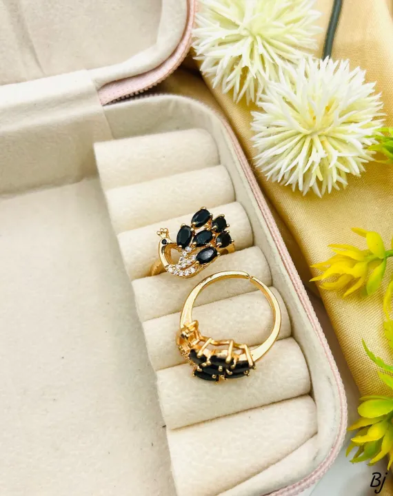 New Arrival🔥🔥🔥 Pack Of 3 Fancy Beautiful Peacock🦚Style Zircon Rings💍 ...