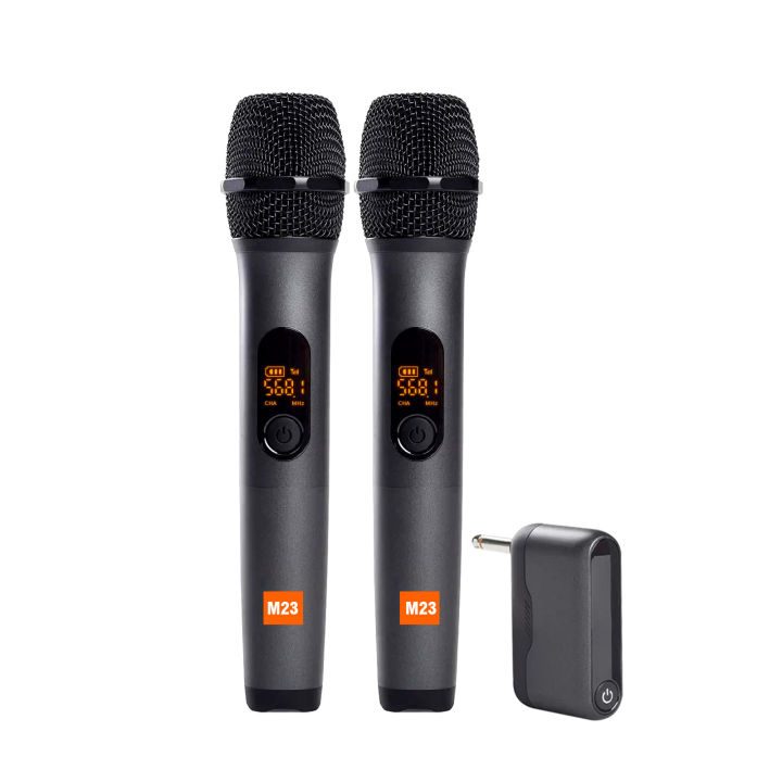 Wireless%20Microphone%20M23%20UHF%202%20Channel%20Karaoke%20System%20With%20Rechargeable%20Receiver%20Cordless%20Handheld%20Mic%20For%20Church%20Party%20Speaker%20-%20Image%207
