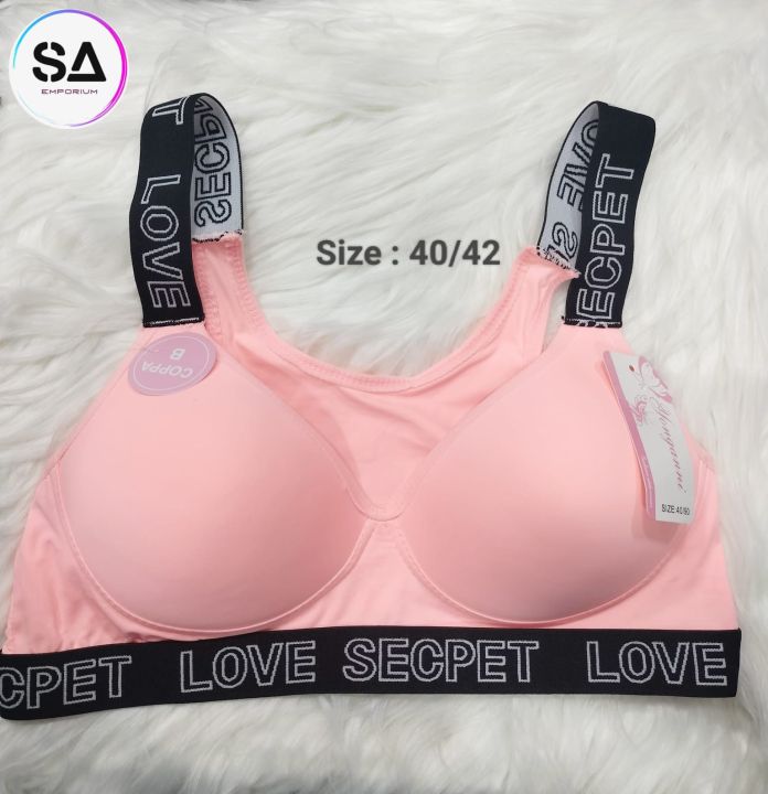 WOMEN HIGH IMPACT SPORTS BRA-V CUT-SHAPE FLEX IMPORTED COTTON