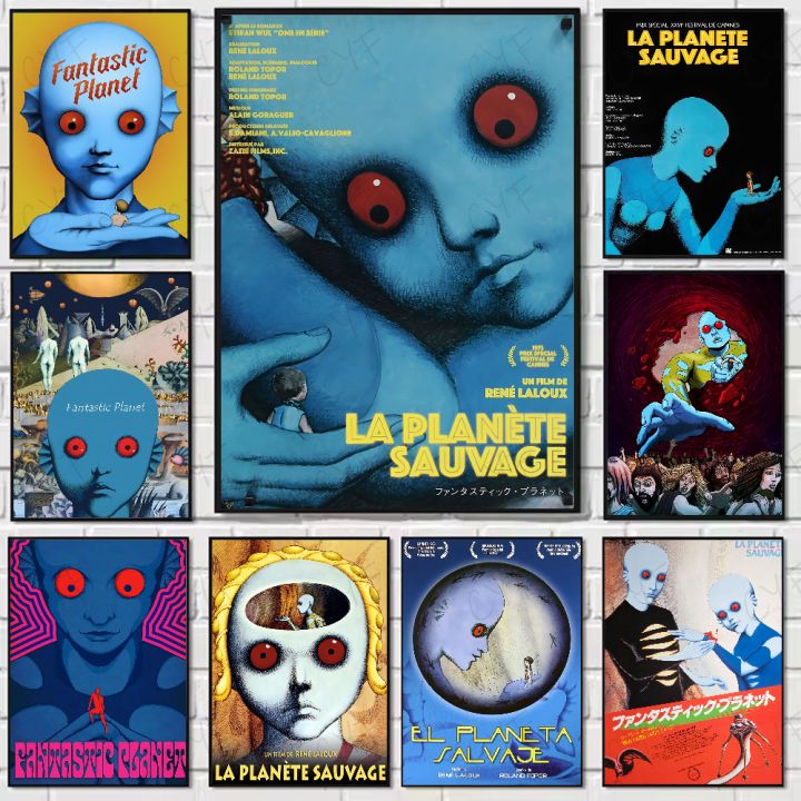 Classic Science Fiction Movies Fantastic Planet La Planete Sauvage Poster Waterproof Wall Art For Living Bedroom Room Decor Gift