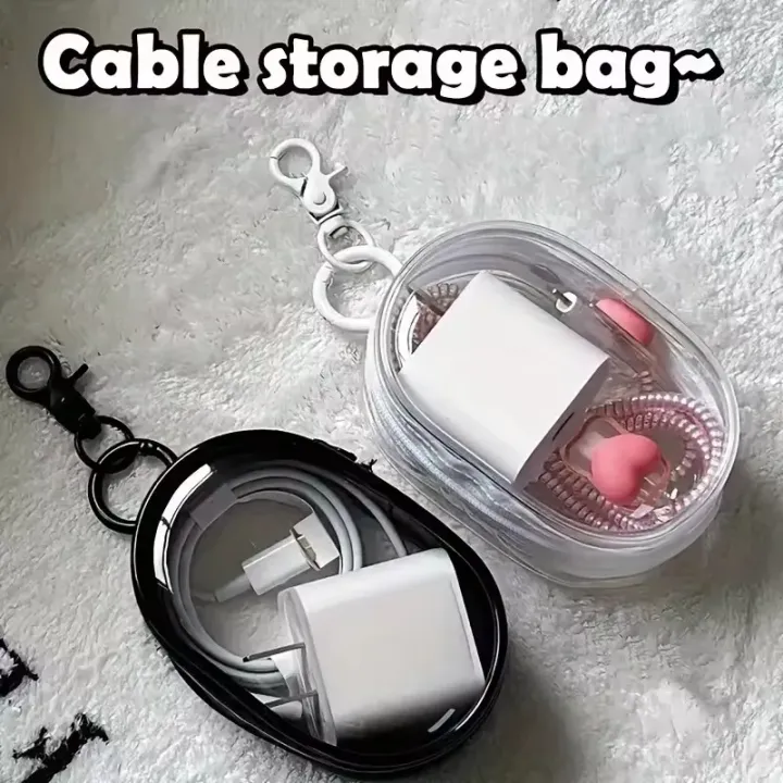 Portable%20Mini%20Clear%20Zipper%20Storage%20Bag%20-%20Space-Saving%20Cable%20Organizer%20for%20Earphones%20Chargers%20Versatile%20with%20Handy%20Keychain%20Loop%20-%20Image%202