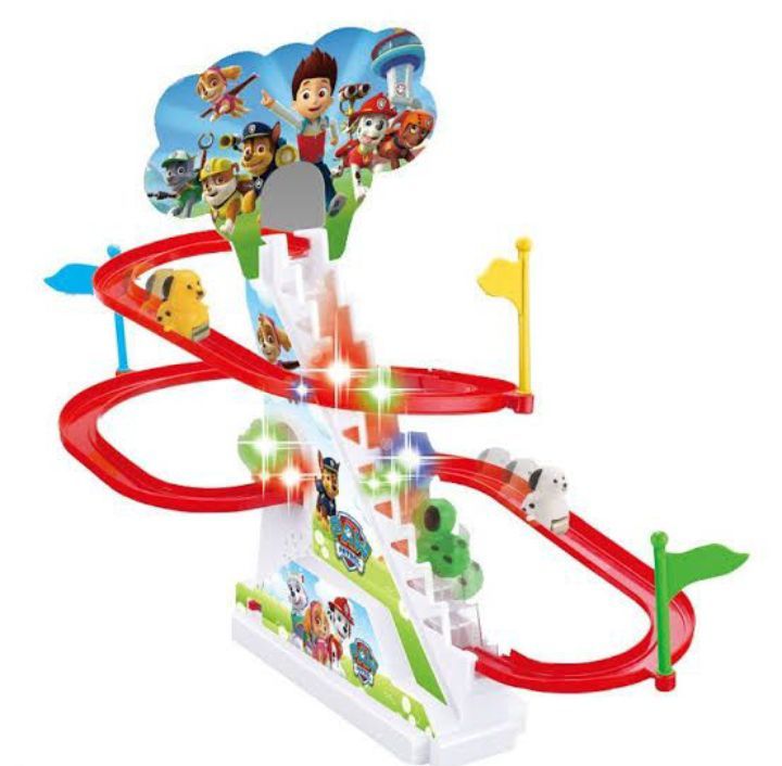 Paw patrol racing rack set battery operated music sound for babies and toddlers