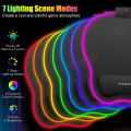High-Quality XXL RGB Gaming Mouse Pad SMALL & Large Size with Gel Wrist Pad - Extended & Small Led Soft Cloth Mousepad Mat with Non-Slip Rubber Base & 14 Lighting Modes for Gamers, PC Computer, Laptop, Office - (800×300×4mm) - Black - FunBug. 