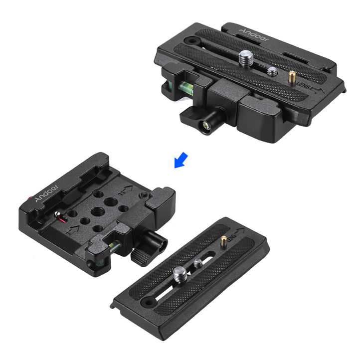 Andoer%20Video%20Camera%20Tripod%20Quick%20Release%20Clamp%20Adapter%20with%20Quick%20Release%20Plate%20for%20Manfrotto%20501%20500AH%20701HDV%20503HDV%20Q5%20Head%20-%20Image%203
