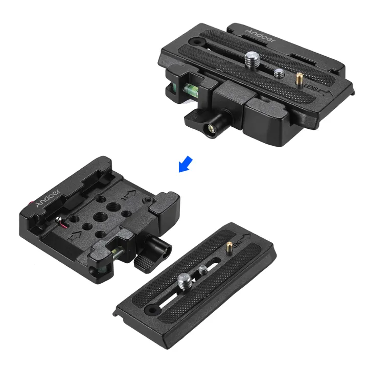 Andoer%20Video%20Camera%20Tripod%20Quick%20Release%20Clamp%20Adapter%20with%20Quick%20Release%20Plate%20for%20Manfrotto%20501%20500AH%20701HDV%20503HDV%20Q5%20Head%20-%20Image%203