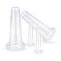 Facial Cupping Set 4pcs Silicone Massage Vacuum Suction White Cupping Therapy Set for Cosmetic Home Use Vacuum Cupping Cup Set. 