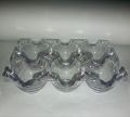 New Stylish Egg Tray Container,Crystal Clear,6 Portion For Half Dozen Eggs,Eggs Serving Container Tray,Premium Quality. 
