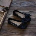 Summer 2026 Women's Flat Bottom Net Shoes Knot Hollow out Design Maternity Fisherman Shoes Casual Versatile Footwear. 