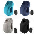 PVC Inflatable Air Travel Pillow Portable Headrest Chin Support Cushions for Airplane Plane Car Office Rest Neck Nap Pillows. 