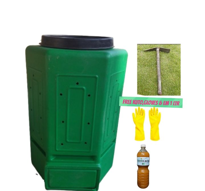 Compost Bin  100 Ltr ( Free Kuto , Gloves & Em 1 Ltr)