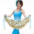 Heavy 5 Layers Coins Belt Belly Dance Costume Hip Scarf Wrap Waist Band India Dancer Multi Color Dancing Belt Hip Scarf. 