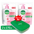 (Buy 2 Get Free Tiffin Box) Dettol Handwash Skincare Refill Double Pack 170ml. 