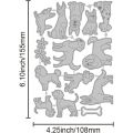 Pets Dogs Cutting Dies for Card Making Collie Dalmatian Golden Retriever Cut Die for DIY Scrapbooking Journal Embossing Paper. 