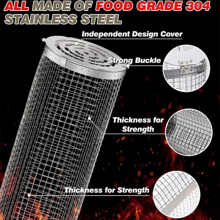 BBQ%20Basket%20Stainless%20Steel%20Rolling%20Grilling%20Basket%20Wire%20Mesh%20Cylinder%20Grill%20Basket%20Portable%20Round%20Outdoor%20Camping%20Barbecue%20Rack%20-%20Image%203