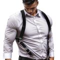 UYEE Men's Pants Leather Adjustable Backpack Shoulder Straps Fashion Adult Belt. 