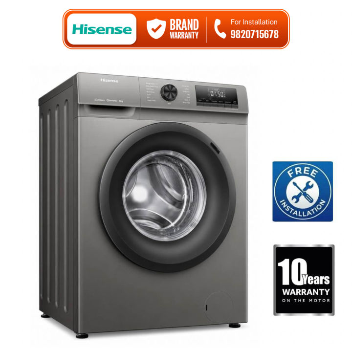 Hisens 8 Kg Inverter Front Load Washing Machine