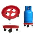 Gas cylinder stand movable strong plastic base. 