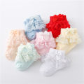 Lawadka 0-24Month Newborn Baby Socks For Girls Cotton Lace Infant Girls Sock Princess Bow Toddler Baby Girls Socks Spring 2024.