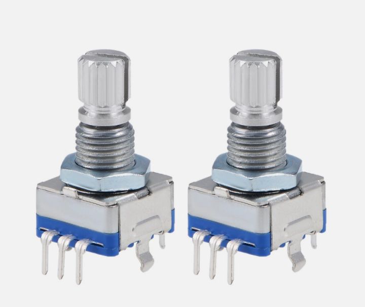 2 pcs 360 Degree Rotary Encoder Code Switch Potentiometer EC11 7 Pins ...