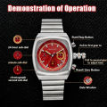 Men's 2025 New Square Watch Niche Light Luxury High-End Trendy Quartz Sports Watch. 