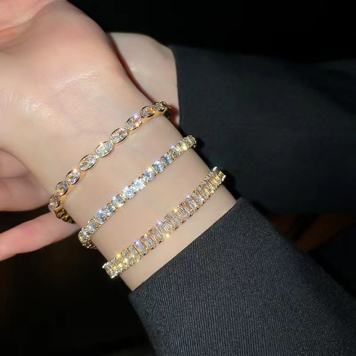 Sparkling%20Cubic%20Zircon%20Tennis%20Bracelets%20for%20Women%20Luxury%20Dainty%20Stackable%20Gold%20Color%20Chain%20Crystal%20CZ%20Banquet%20Wedding%20Jewelry%20-%20Image%205