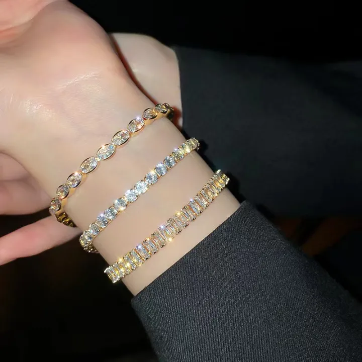 Sparkling%20Cubic%20Zircon%20Tennis%20Bracelets%20for%20Women%20Luxury%20Dainty%20Stackable%20Gold%20Color%20Chain%20Crystal%20CZ%20Banquet%20Wedding%20Jewelry%20-%20Image%205