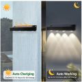 Outdoor LED Solar Wall Light Waterproof Solar Fence Sign Lights Garden Decor Porch Patio Deck Balcony Yard Home Atmosphere Light. 