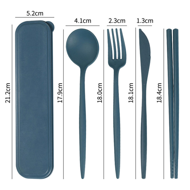 4Pcs/Set%20Portable%20Utensils%20With%20Box%20Healthy%20Eco-Friendly%20Wheat%20Straw%20Cutlery%20Reusable%20Chopstick%20Fork%20Knife%20Spoon%20Tableware%20Set%20-%20Image%206