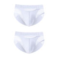 Men's Cotton Underwear Mesh Fabric Patching Sheer Comfortable Breathable High Elasticity Large Pocket Brifs Fashion Underpant.