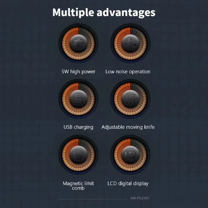 Kemei%20Men%20Hair%20Clipper%20KM-PG1990A%20USB%20Rechargeable%20Electric%20Professional%20Cordless%20Hair%20Trimmer%20Men's%20Hair%20Cutting%20Machine%20Shaver%20-%20Image%207