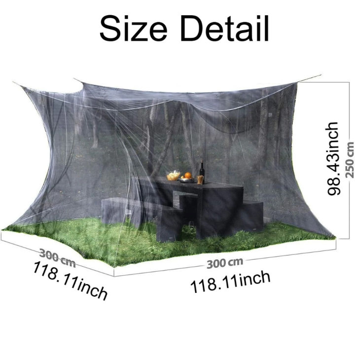 1PC%20300x300x250cm%20Outdoor%20Mosquito%20Net%20Breathable%20Mesh%20No%20Stand%20Camping%20Insect%20Net%20Home%20Patio%20Fishing%20Travel%20Mosquito%20Protector%20-%20Image%206