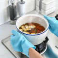 Dishwashing Cleaning Gloves Magic Silicone Rubber Dish Washing Gloves for Household Sponge Scrubber Kitchen Cleaning Tools [1 pair]. 