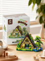 479PCS Forest Cabin Mini Building Blocks Set City Street View Greenhouse Windmill Tree House DIY Model Birthday .