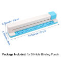 30 Hole Punch Binding Machine, Hand Push Loose Leaf Hole Punch, A4 A5 A6 A7 B5 B6 B7 Book Binder Notebook Coil Spiral Binding.