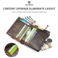 BULLCAPTAIN Wallets for Men Leather RFID Blocking Bifold Wallet Vintage Large Purse Credit Card Holder Gifts For Mens With box. 