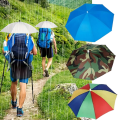 Foldable Headwear Umbrella Portable Waterproof Fishing Hat 55CM Hands-Free Rain Hat For Hiking Camping Umbrella Adult.