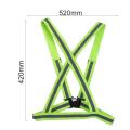 Universal Highlight Adjustable Reflective Vest with Reflector Band Reflective Running Gear for Night Walking Biking Safety Strap. 