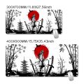 Samurai Warrior Mouse Pad Gamer Computer Accessories Keyboard Table Mat Black Mousepad Company Gaming Laptop Desk Accessory Pc. 