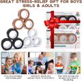 3PCS Magnetic Ring Fidget Toys Set ADHD Anxiety Magnetic Finger Spinner Pack for Teens Adults and Kids Magnet Stress Relief Toy. 