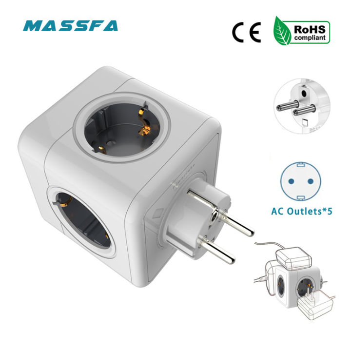 Massfa Multi Usb Power Strip Electrical Plug Cube Multiple Extension ...