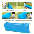 DIZETION Air Lazy Inflatable Sofa Bag Portable Camping Sofa Mattress Music Festival Recliner. 