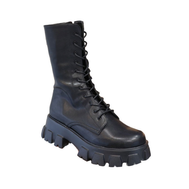 New%20Mid%20Calf%20Boots%20Women%20Autumn%20Winter%20Fashion%20Lace-up%20Ladies%20Chelsea%20Zipper%20Botas%20Mujer%20Boots%20Sports%20Platform%20Heel%20Ladies%20Shoes%20-%20Image%206