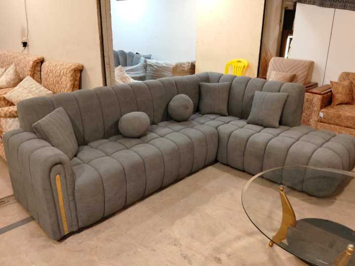 L shape Sofa in bubble design towel fabric