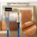 NNBILI 3.5mm Jack Audio Cable3.5mm Car Spring AUX Cable Gold Plated jack male to male speaker cables Cord for Headphones .