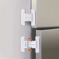 1pc Refrigerator Anti Opening Safety Lock,Refrigerator Door Fixing Buckle, Refrigerator Door Closer,Water Dispenser Safety Lock. 