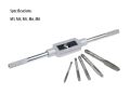 Adjustable Wrench with T Handle, Milling Tap, High Speed Steel Taps, Metric Screwdriver, Threaded Drill Stand, Hand Tool Set. 